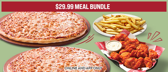 Pizza, Wings, and Fries Bundle Menu Item