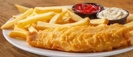 Beer-Battered Fish Dinner Menu Item