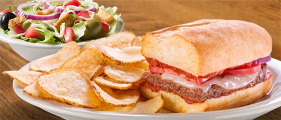 Half Hoagy, Kitchen Chips and Small Garden Salad Menu Item