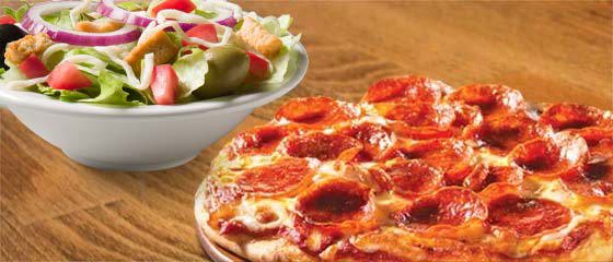 Small Traditional 2-topping Pizza and Small Garden Salad