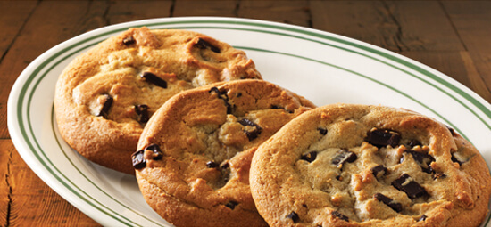 Three Chocolate Chunk Cookies Menu Item